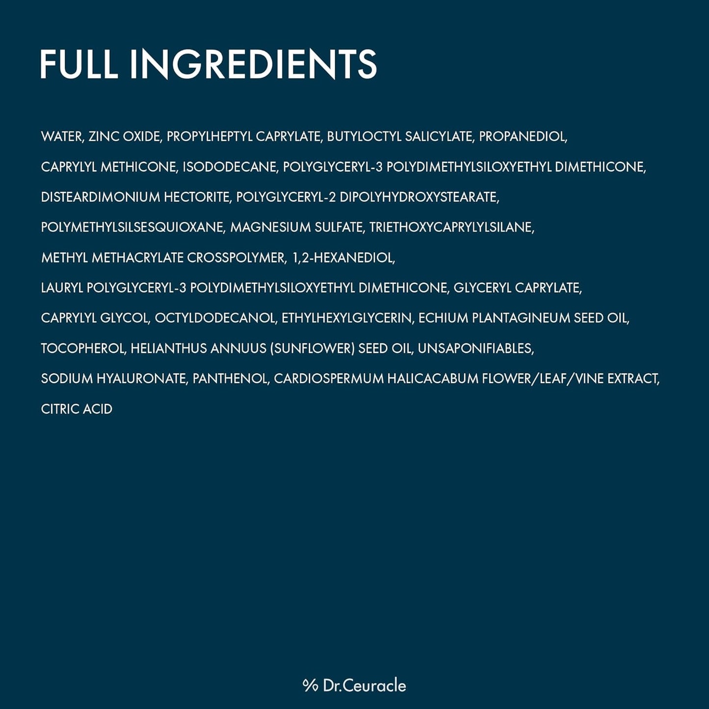Dr.Ceuracle Hydra Barrier Mineral Sunscreen Broad Spectrum SPF 50 - Korean Sunscreen with Zinc Oxide and Hyaluronic Acid, Dewy Glow (50 ml / 1.69 fl. oz.)