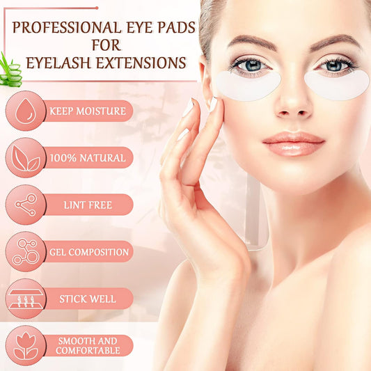 120 Pairs Under Eye Gel Pads Natural Eyelash Extension Gel Pads Patches Kit for Eyelash Extension Supplies Bulk Eyelash Extension Supplies Beauty Tools, Fit Most Eye Shape