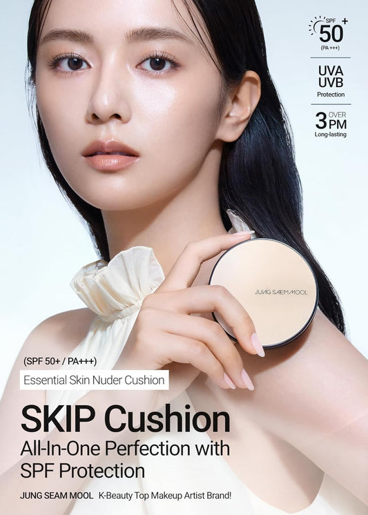 [JUNGSAEMMOOL OFFICIAL] Essential Skin Nuder Cushion (03 Fair Pink) | Refill Included | Natural Finish | SPF50 Broad Spectrum | Makeup Artist Brand