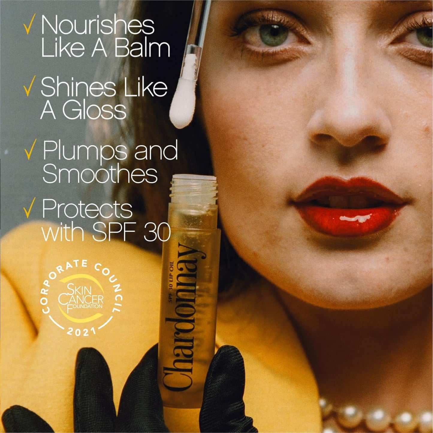 VACATION Chardonnay Lip Oil SPF 30, Sunscreen for Lips, Hydrating, Caramel Vanilla Flavored Lip Gloss, Clear Plumper, Non-Sticky, Vegan, 0.2 Fl. Oz. (Pack of 2)