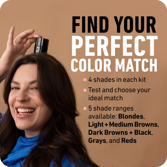 Boldify Hair Fibers Color Sample Kit - Fill In Thinning and Fine Hair for an Instantly Fuller, Thicker Look - 14 Shades for Women & Men - Light + Medium Browns