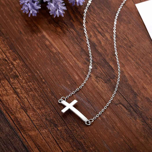 Dainty Cross Pendant Necklace Choker Necklace Chain Christian Necklaces Jewelry for Women and Girls