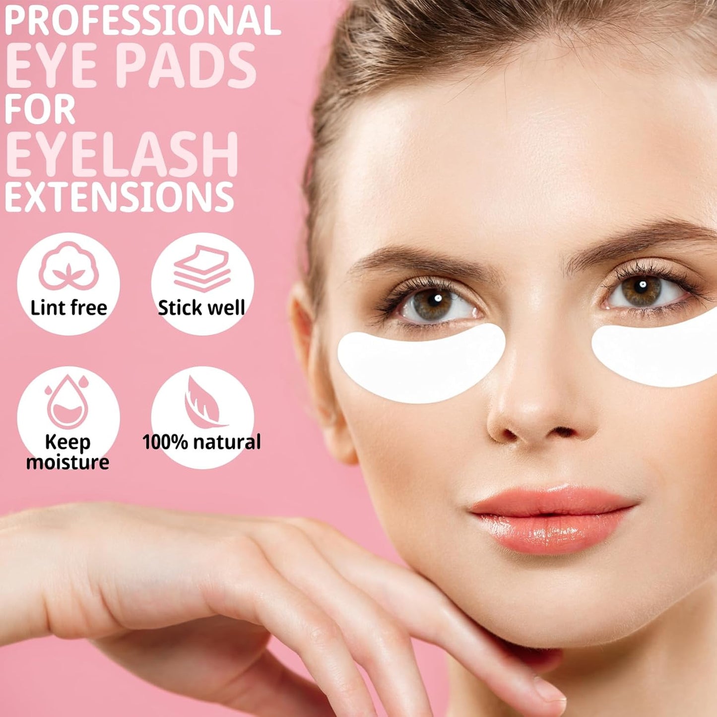 70 Pairs Under Eye Patches, Isolation Eyelash Extension Pads, Under Eye Gel Pads for Pro Salon and Individual, DIY Lashes Extension Supplies (Gold)