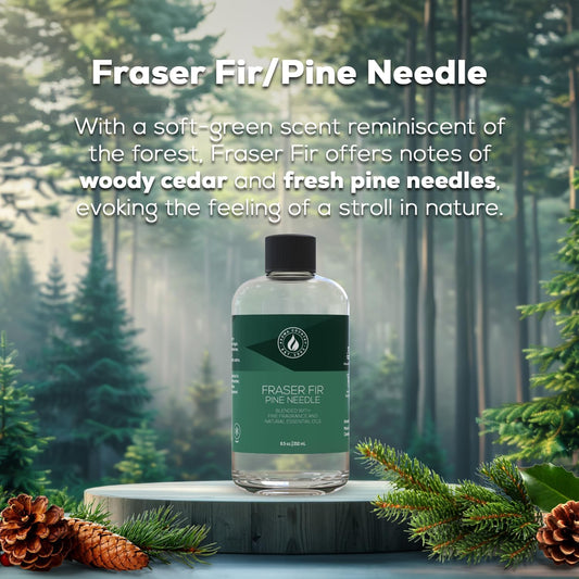 Aroma Country Fraser Fir Diffuser Oil - Luxury Essential Oils for Diffuser Refill & Air Freshener Room Spray - Long-Lasting & Natural Home Fragrance, Pine Needle Scented Oil for Diffusers (8.5 Fl. oz)