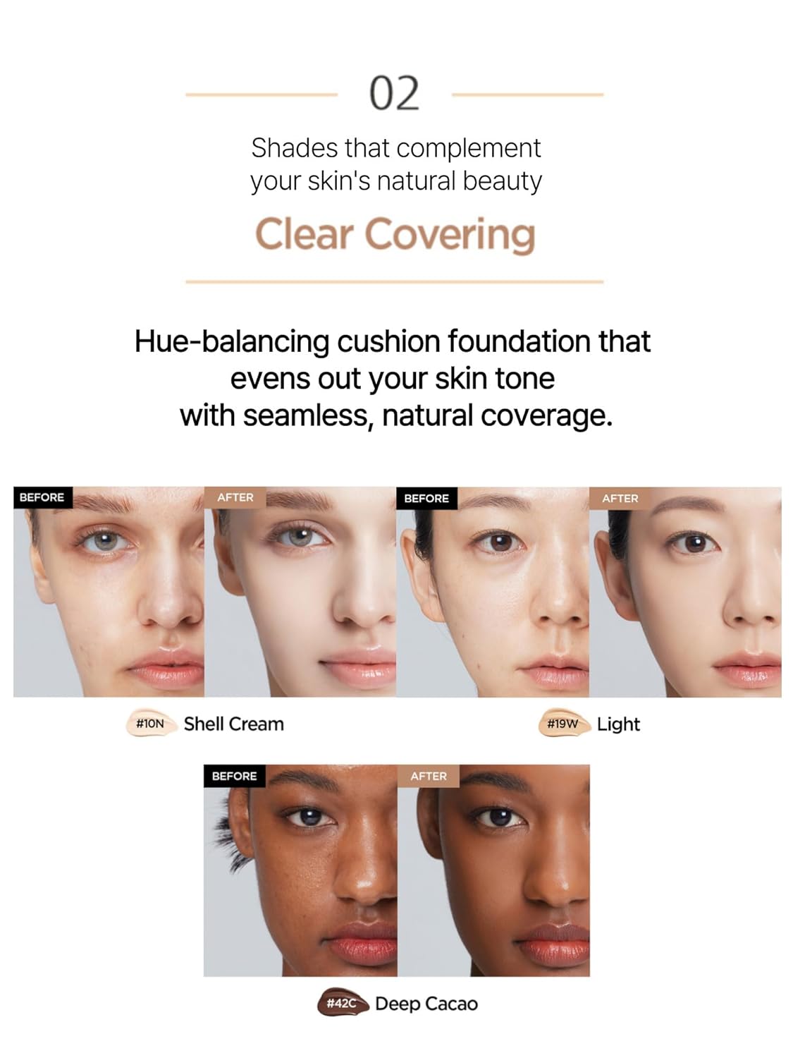 JUNG SAEM MOOL Essential Skin Nuder Cushion 25N Bronze 0.49 Fl Oz, No Refill, Natural Radiant Finish Cushion Foundation with Buildable Coverage, Lightweight Texture, Korean Foundation Makeup