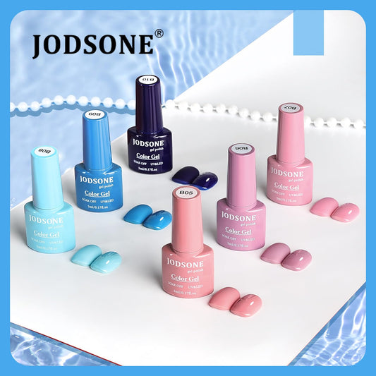 JODSONE Same Color Same Bottle 32 Colors Gel Nail Polish with U V Light Soak Off Glitter Base Top Matte Coat Manicure Salon Home DIY