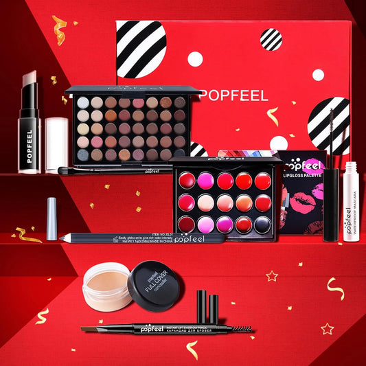 All in One Makeup Kit for Women Full Kit, Kit de Maquillaje para Mujer Included Shimmer 40 Colors Eyeshadow Palette, Brushes, Mascara, Eyeliner, Lipstick Palette, Contour Stick