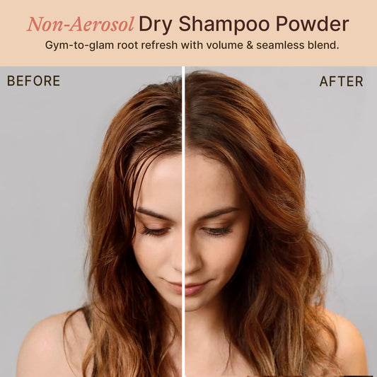 Beauty by Earth Non-Aerosol Dry Shampoo Powder - Volumizing Non Toxic with Biotion, Oil-Absorbing Natural Ingredients, Made in USA