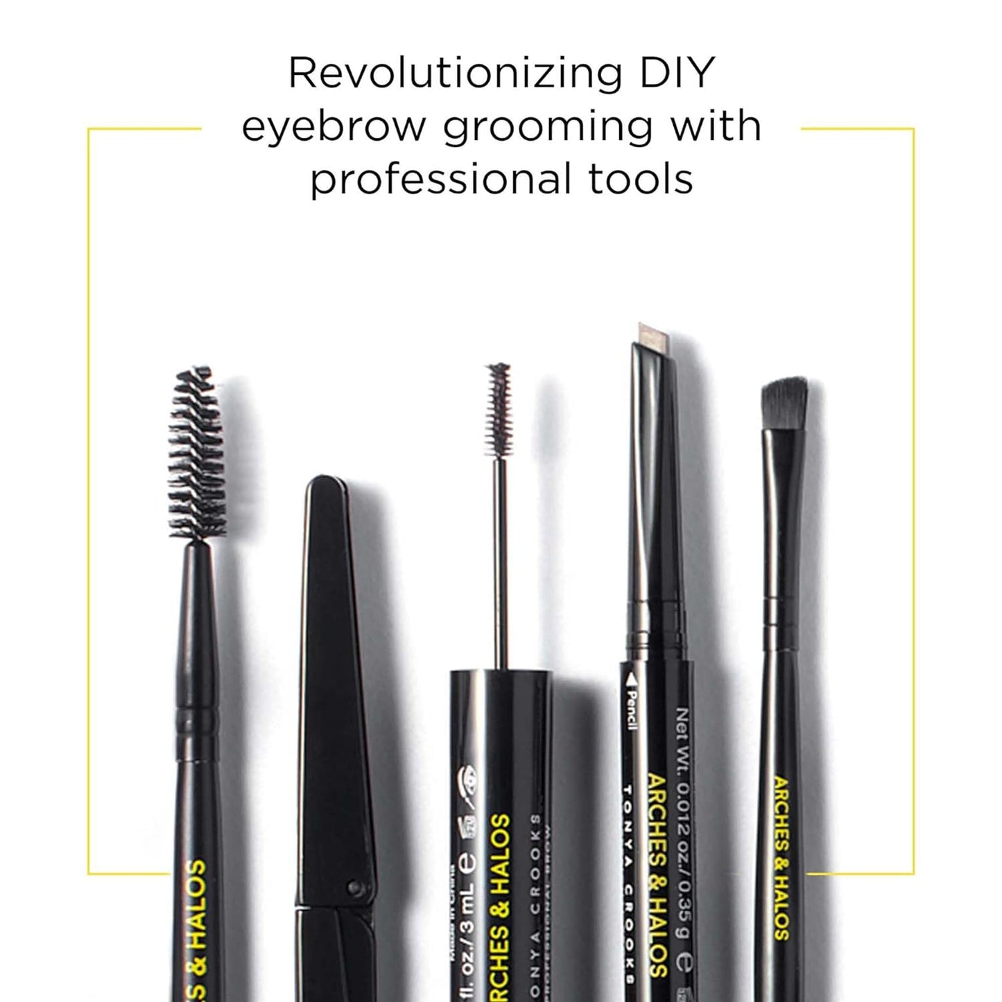 Arches and Halos Angled Bristle Tip Waterproof Brow Pen - Water Based and Smudge Proof Eyebrow Pencil - Extended Wear - Mocha Blonde - 0.051 oz