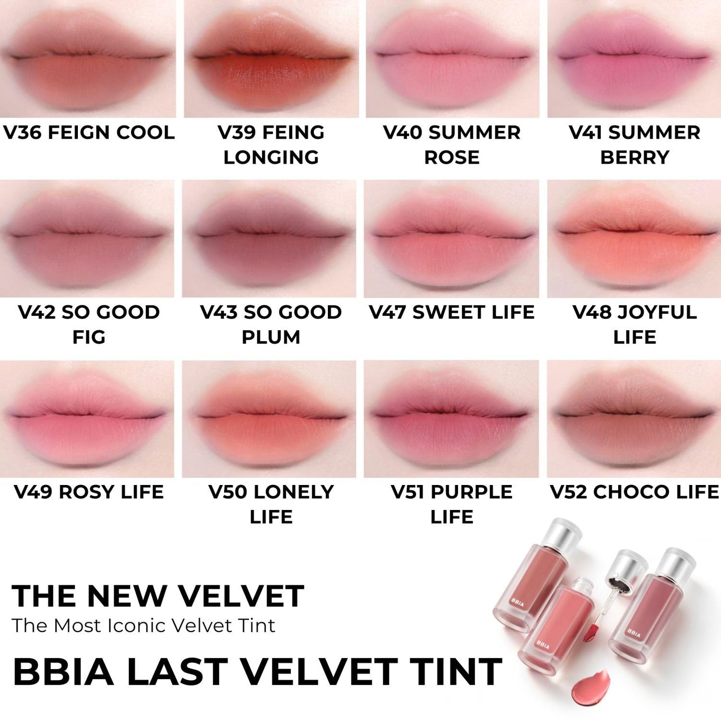 BBIA Last Velvet Tint NEW - Soft Creamy Matte Finish Lip Stain, Blur Effect & Velvety Texture, Long-Lasting, High Pigment, Non-Drying, Vegan, Korean Lip Makeup (V23 ROMANTIC NOTE, Pack of 1)