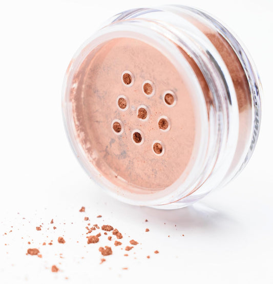 Copper Light Bronze Pink Mocha Brown Vegan Loose Eyeshadow Powder Pigment, Single Glitter Mineral Dust Jar Pot, Talc & Paraben Free, No Animal Testing & Cruelty Free