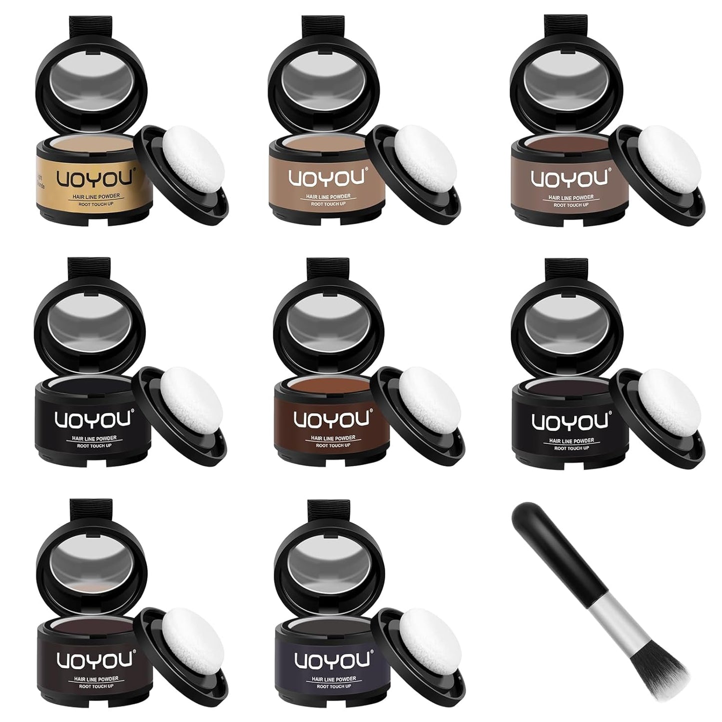 Root Touch Up Powder Instantly Conceals Hair Loss, Gray Root Cover Up Powder, Water & Sweat Resistant Hair Powder for Thinning Hair Men & Women, Includes Brush (Light Blonde, 4g Bottle with Brush)