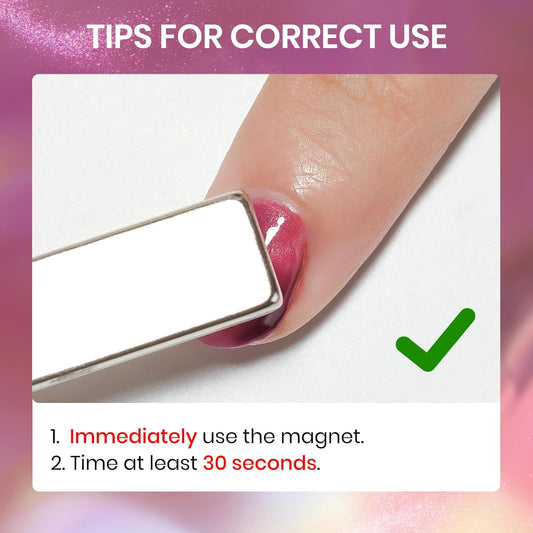 Cat Eye Nail Polish Non Gel with Magnet Quick Dry Cateye Magnetic Nail Polish for Fingernail Air Drying Fast Lacquer Manicure Gift For Women Girls 16ml, 0.54fl oz