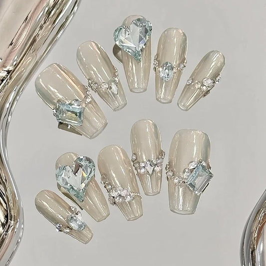 18 Types of 900 Special-Shaped Diamonds + 3200 Flat-Bottomed Nail Rhinestones, Clear Nail Crystal Gems Stone DIY Crafts for Shoes, Clothes, Jewels