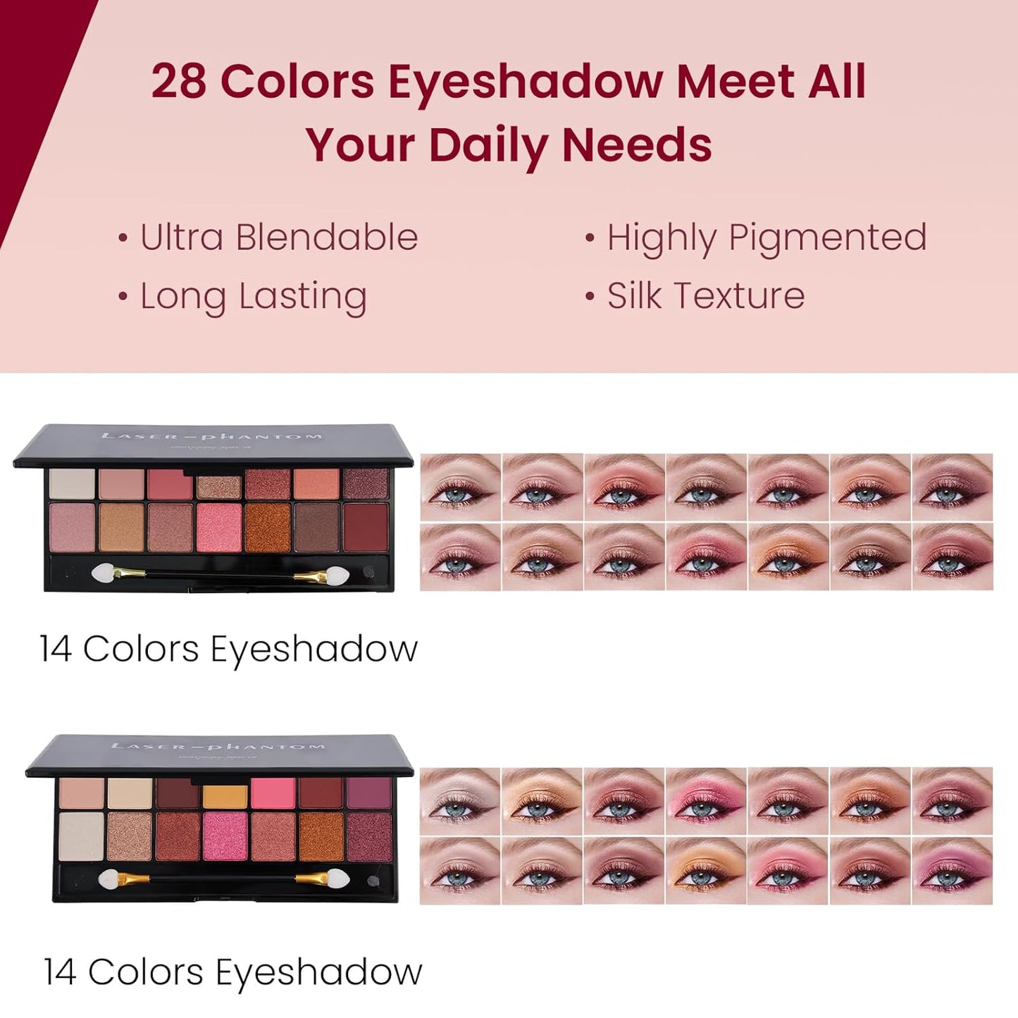 Makeup Kit for Women Full Kit, Travel Makeup Kit, Makeup Gift Set for Teens Girls Beginners Professionals, Makeup Bundle Include 2 Matte & Glitter Eyeshadow Palettes, Lip Gloss Set