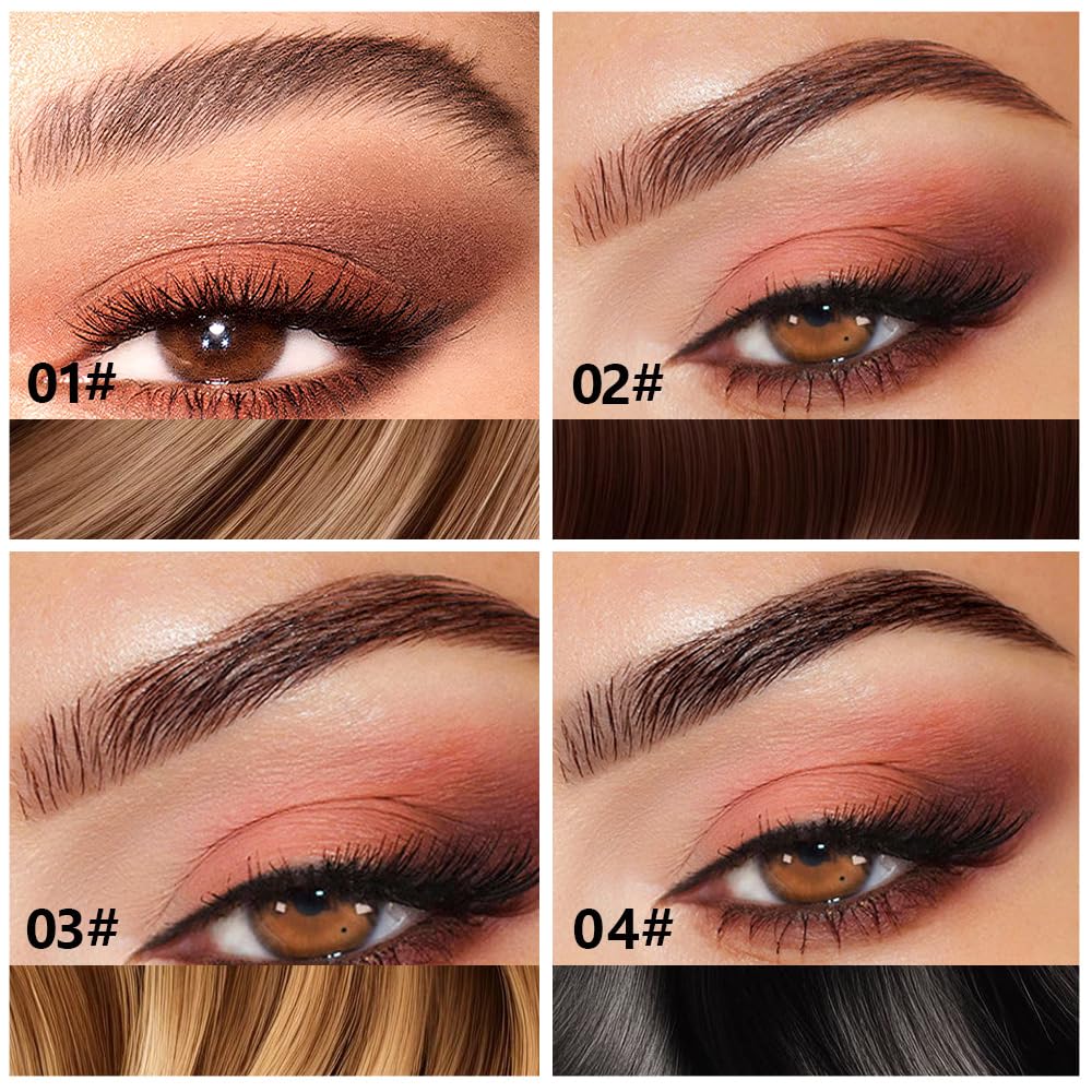 Brow Kit, Eyebrow Pomade,Eye Brow Contour Palette with Double-ended Eyebrow Brush, Full Defined Natural Brows, Long-Lasting Waterproof,01