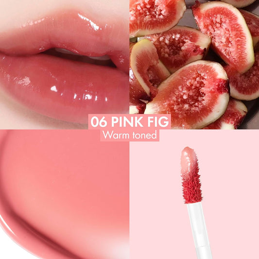 Amuse SEOUL BEBE TINT - 06 PINK FIG | 24-hour Long-lasting Lip Stain, Plumping, Hydrating, Moisturizing, No Peel Off, Lip Care, Treatment, Non Sticky, Korean Lip Tint for Dry Lips