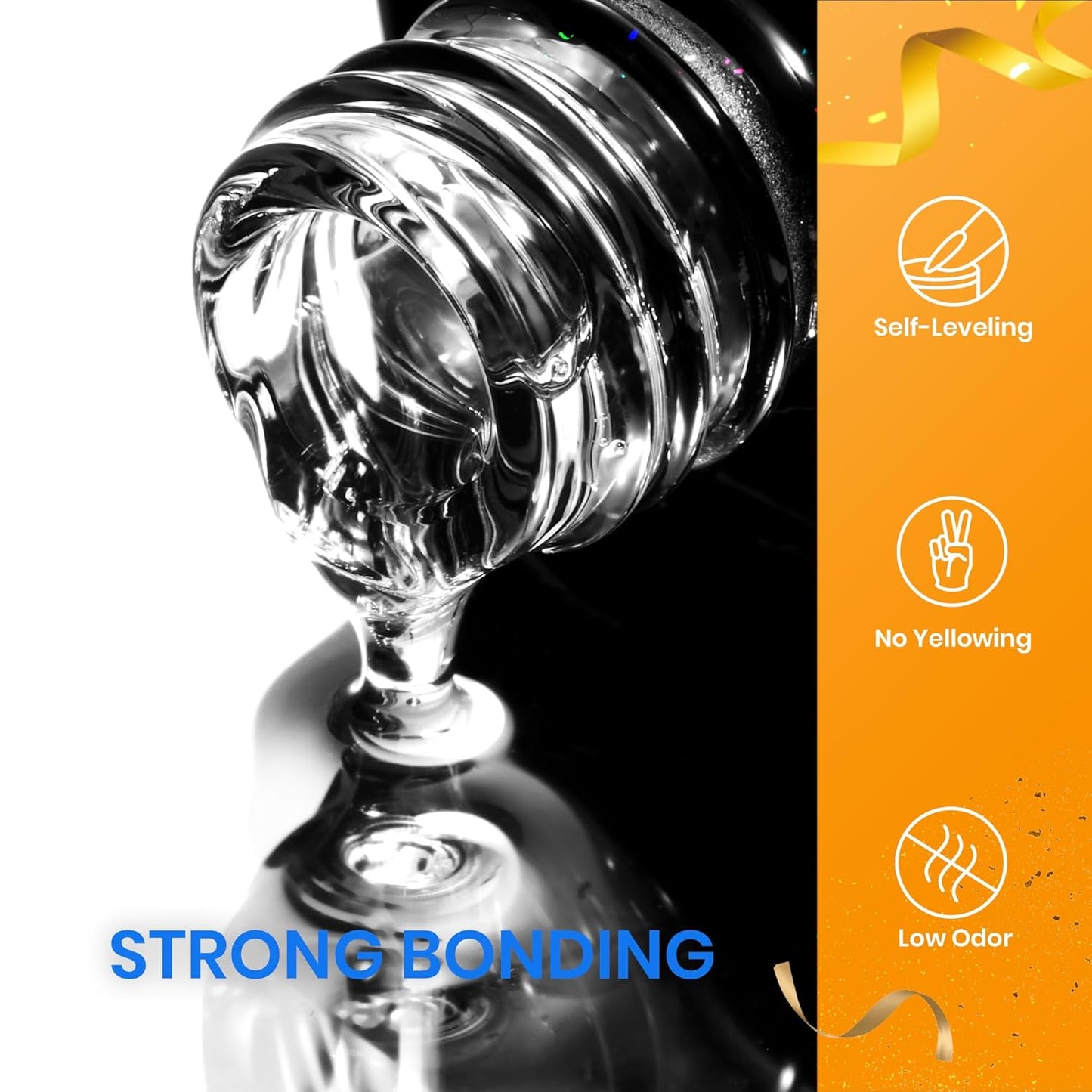 beetles Gel Polish 2 Pcs 15ml Nail Glue Kit for Acrylic Nails, 5 in 1 Super Strong Brush in Nail Gel Glue for False Nails Tips and Gel Nail Polish Led Lamp Required Nail Art Gift