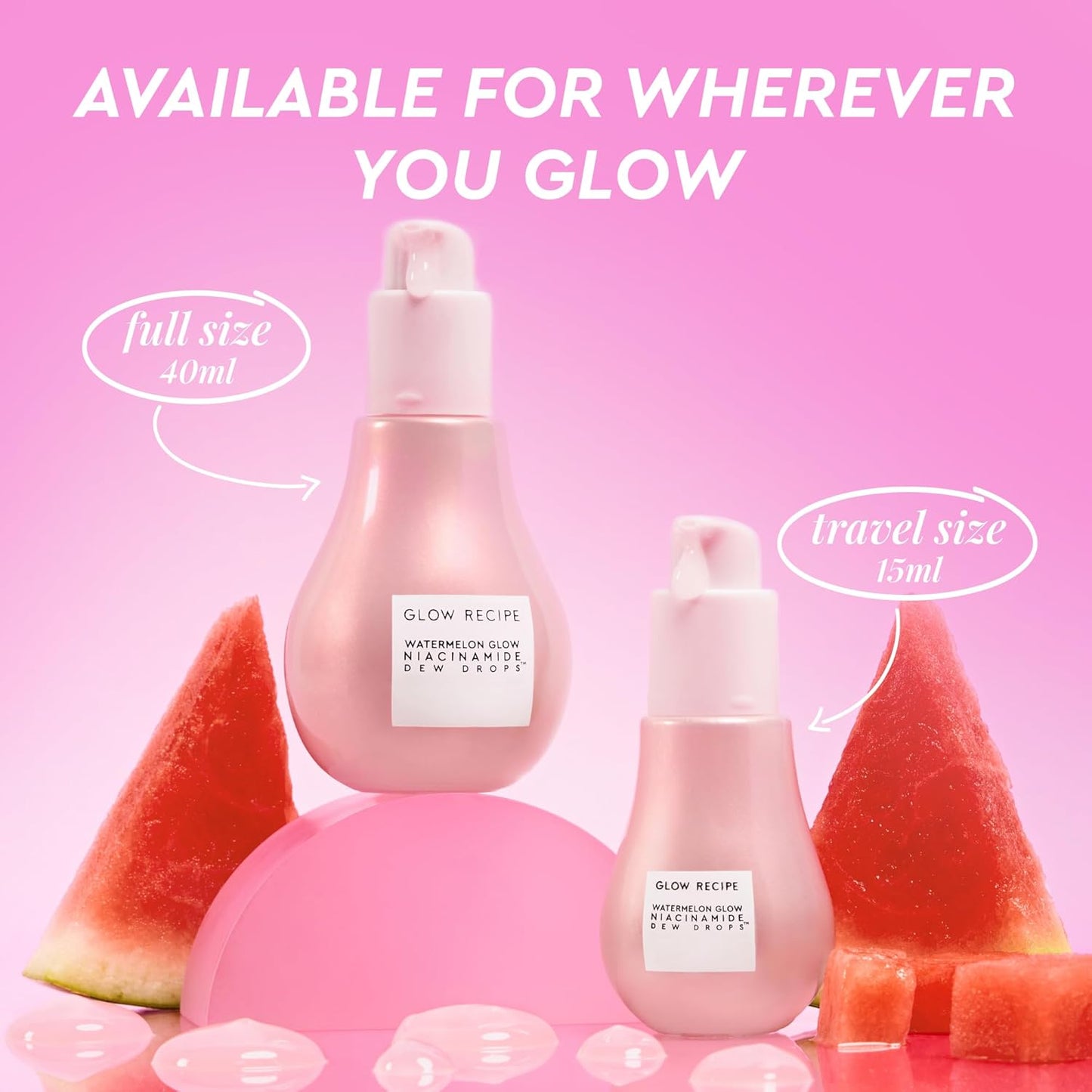Glow Recipe Stocking Stuffer Niacinamide Serum Dew Drops Ornament - Hydrating Face Serum & Illuminating Makeup Primer for Dewy, Glass Skin + Hyaluronic Acid for Plumping & Highlighting (15 ml)