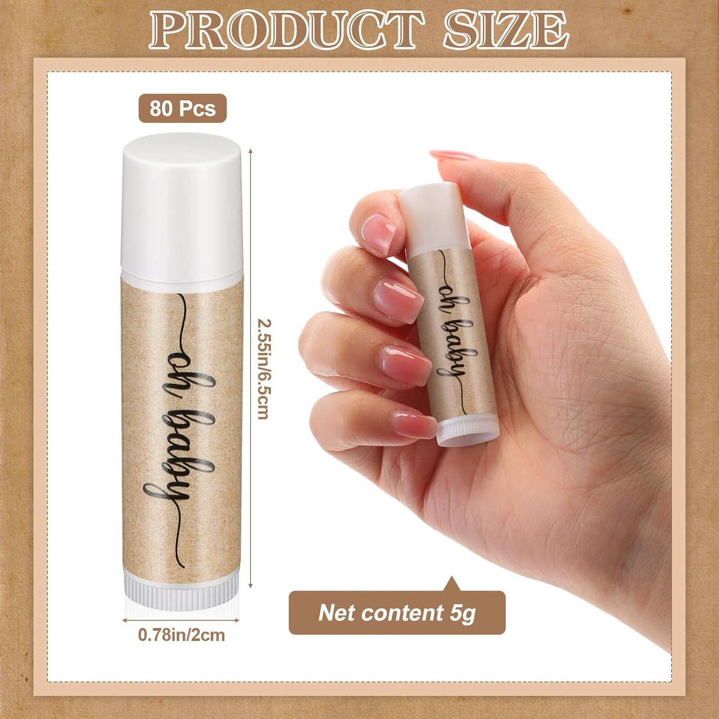 80 Pcs Lip Balm Bulk Baby Shower Favors Lip Balm Favors Baby Shower Guest Gifts for Women Children Men Girl Kids Gender Reveal Birthday Favors Gift Basket