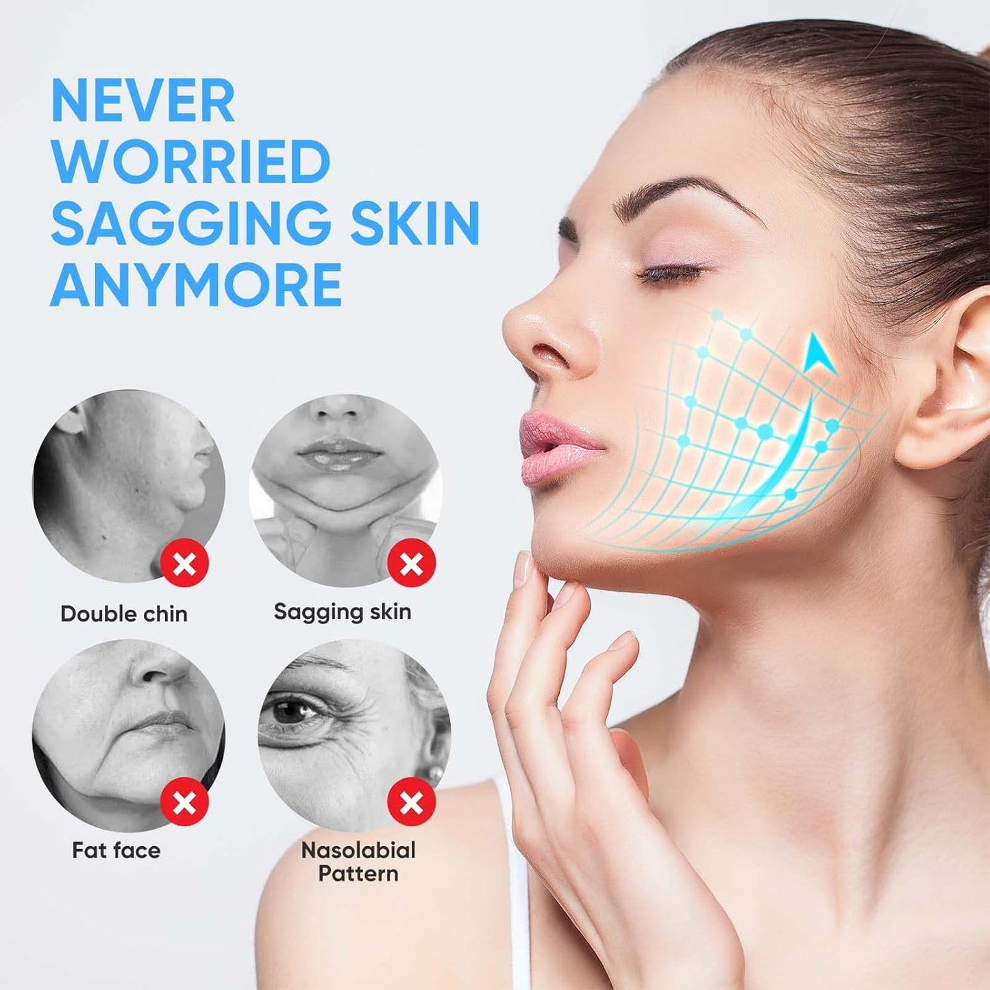 Senhorita Face Lift Tape, 120Pcs Instant Face Lift Tape Invisible, Face Tape Lifting Hide Double Chin and Wrinkles, Lifting Saggy Skin