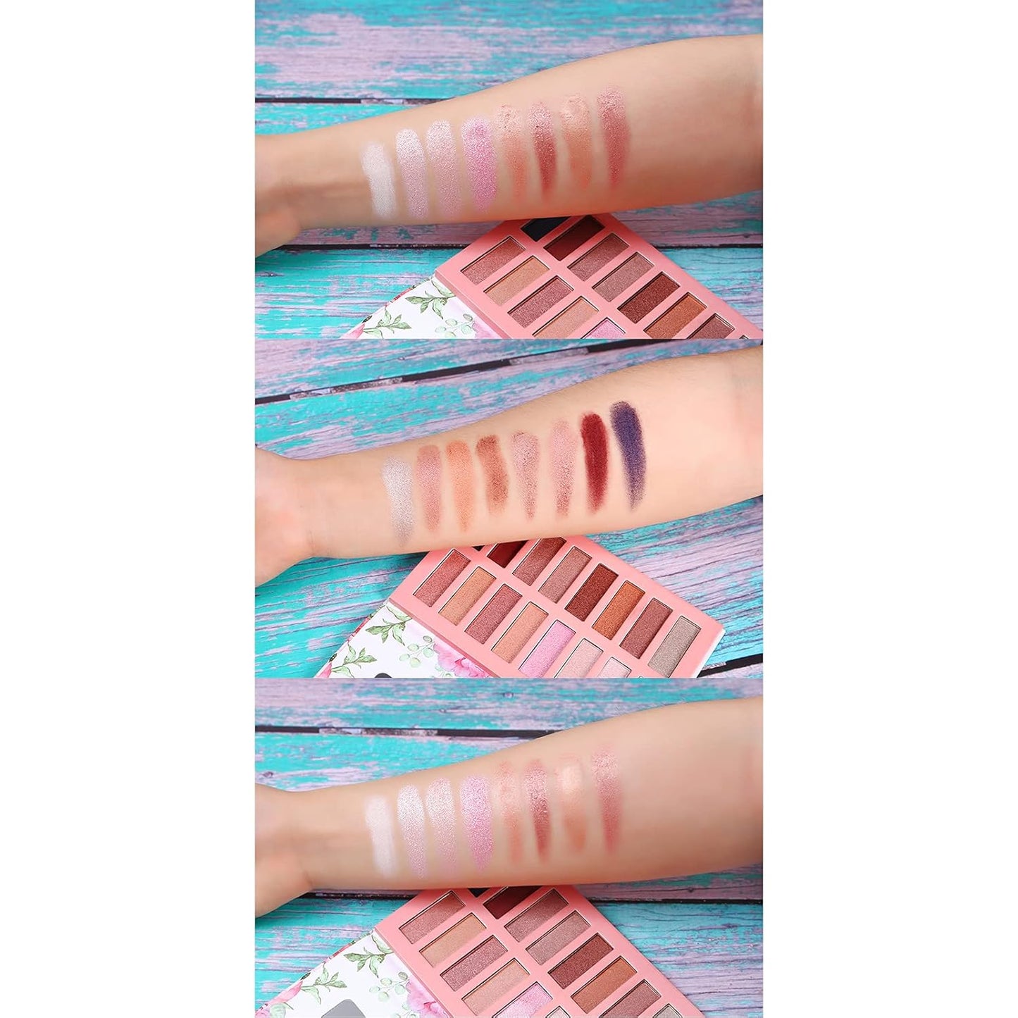 Vegan Eyeshadow Palette Organic Eyeshadow 16 Colors Highly Pigmented Eyeshadow Metallic Colorful Eyeshadow Palette Long Lasting Nude Eyeshadow Shimmer Palette