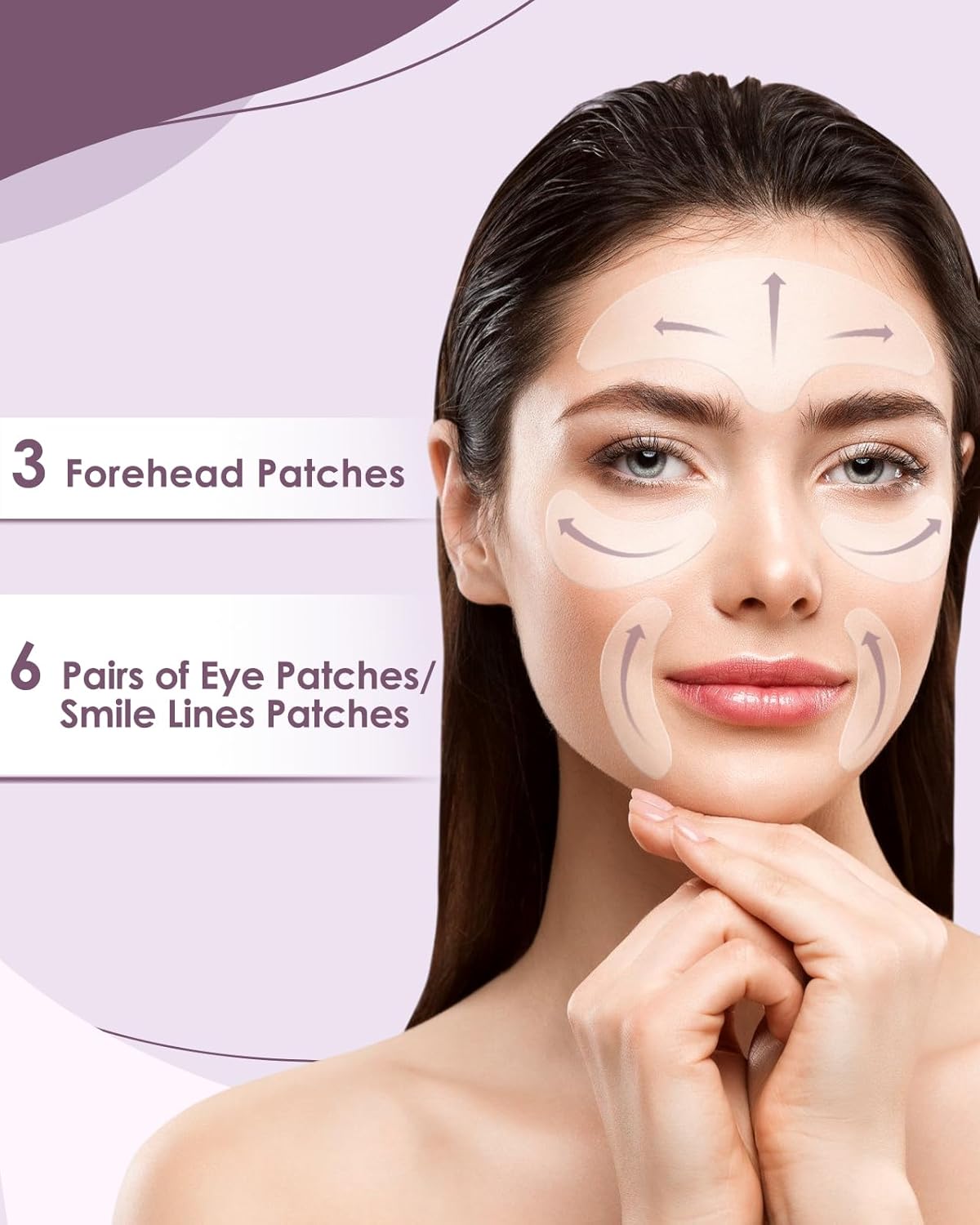 Reusable Anti-Wrinkle Patches, Reusable Silicone Patches Set Eye Patches Wrinkle Patches, Forehead Wrinkle Patches