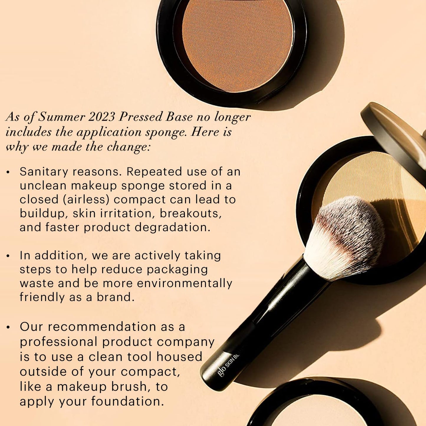 Glo Skin Beauty Pressed Base Powder Foundation Makeup (Beige Dark) - Flawless Coverage for a Radiant Natural, Second-Skin Finish