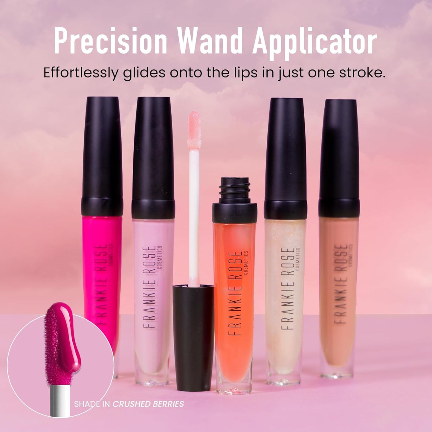 Frankie Rose Cosmetics Lip Gloss | Non-Sticky Formula, Long Lasting Gloss Shimmer, Bold Pigment & Hydrating Gloss of Lips, Girl Boss Shimmer Lip Gloss, 20g