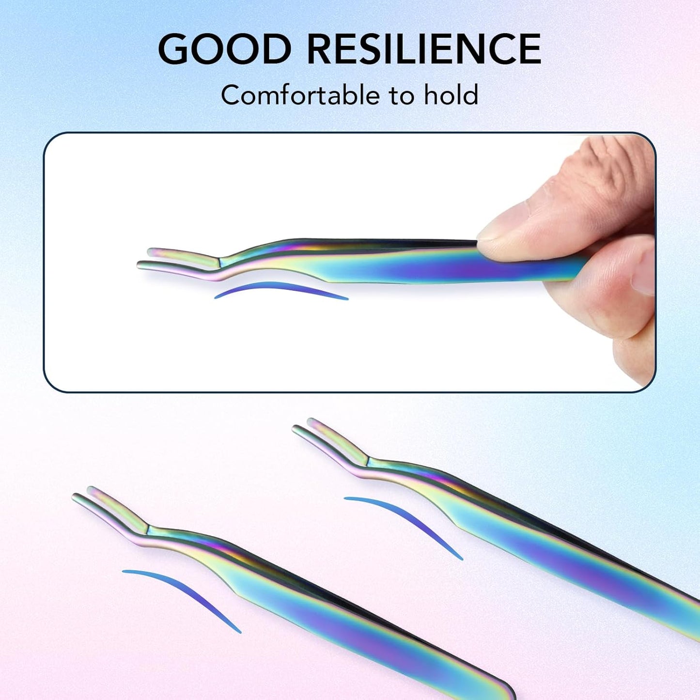 GOLLEE Lash Applicator Tool Eyelash Applicator Tool for Lash Clusters Lash Extension Tweezers Eyelash Tweezers DIY Lash Applicator Tweezers for Lash Application and Removal, Classic style