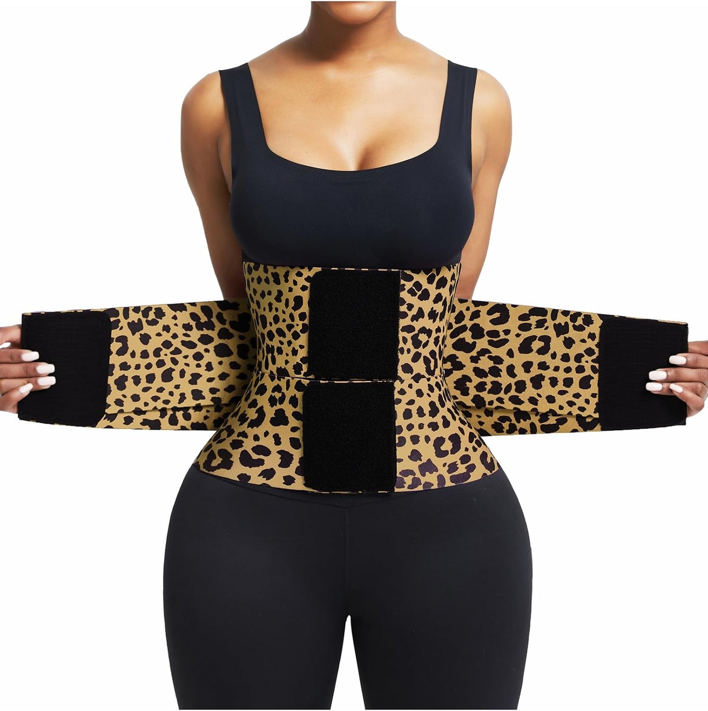 FeelinGirl Waist Trainer Belt Waist Cincher Trimmer Ab Belt Tummy Control Body Shaper with Triple Wrap Women and Men