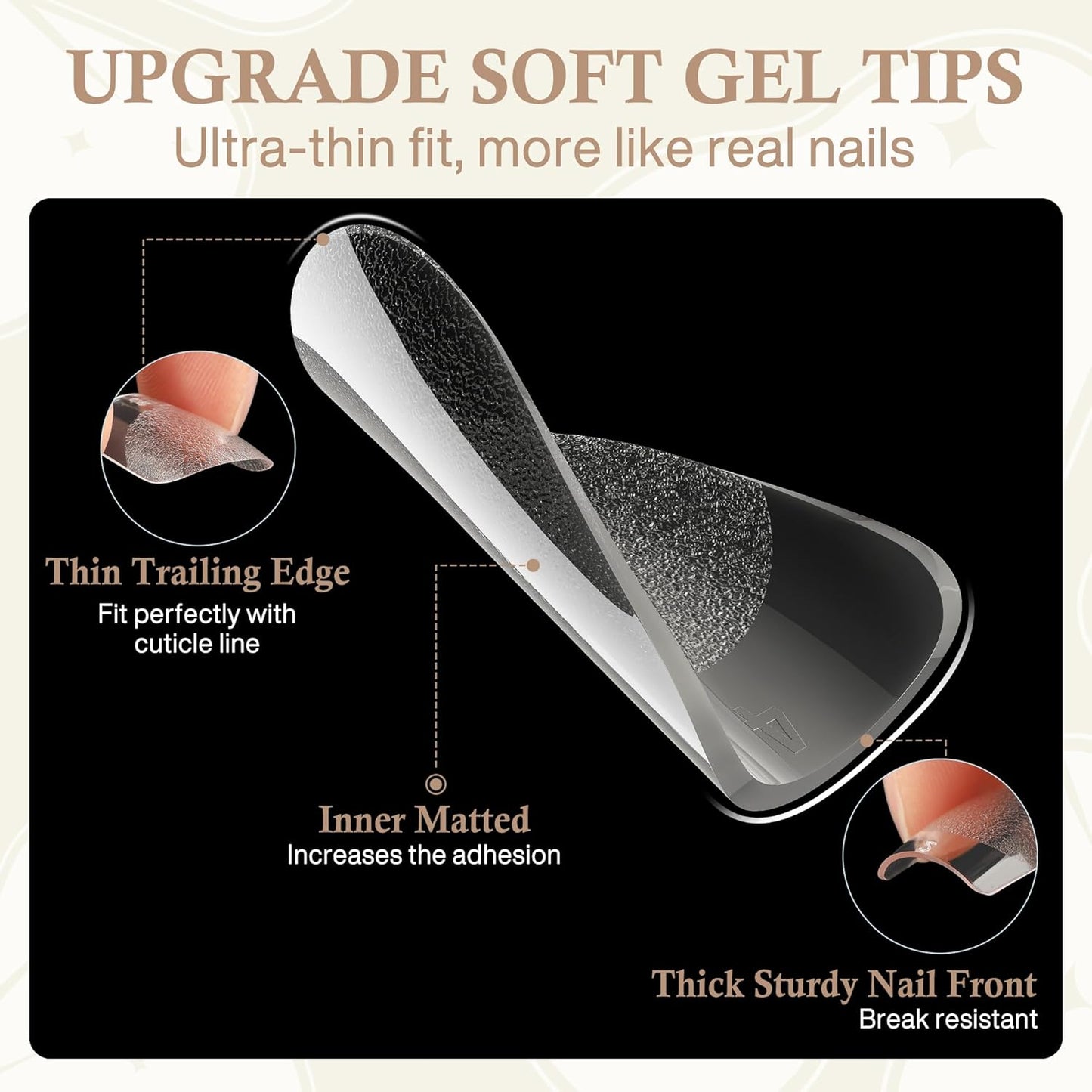 Extra Short Square Fake Nails, Soft Gel Pre-Shaped Acrylic XS Short Square Nail Tips, Half Matte Full Cover Clear Press on Flase Nail Tips for Nail Extension Home DIY 240pcs/12 Sizes