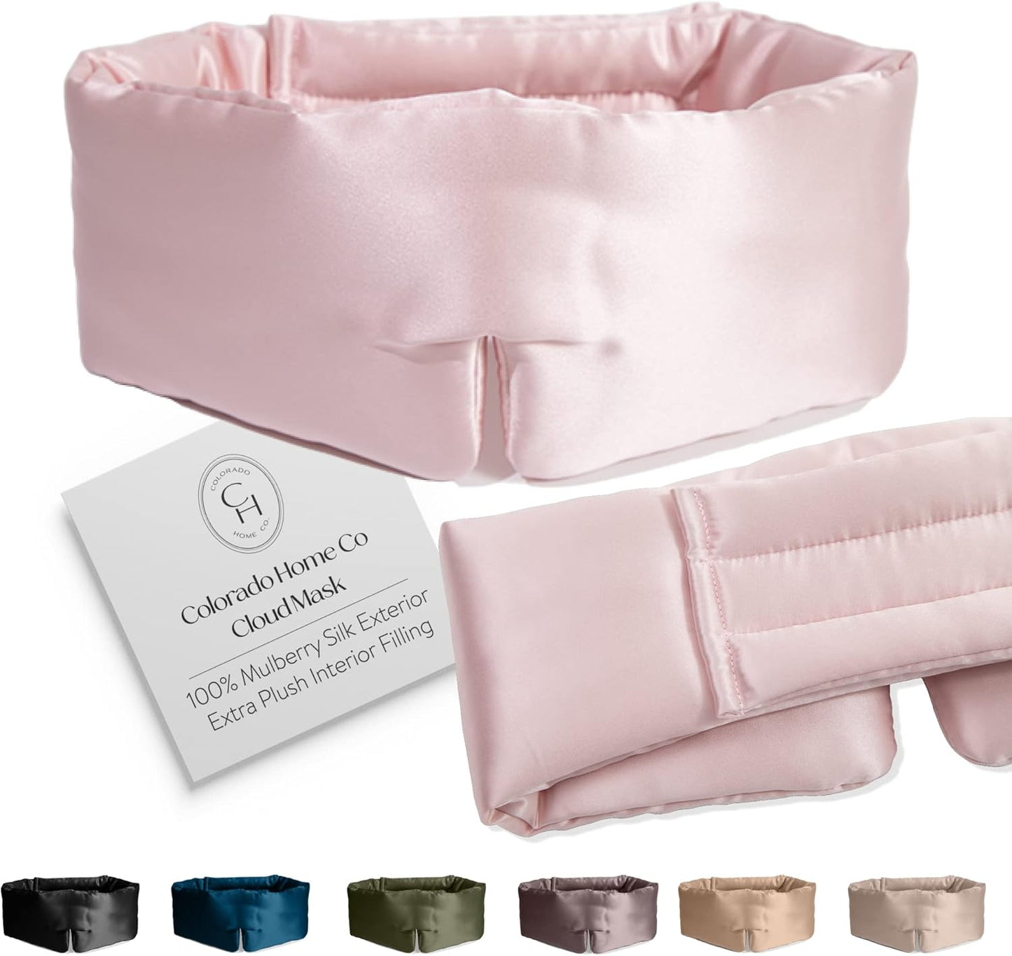 SUNDAYSILKS™ | Adjustable Silk Sleep Mask for Side Sleeper | Cloud-Like Comfort, Weighted for Deep Sleep | Soft Sleep Face Mask for Women & Men, Full Blackout, Cooling Silk Eye Mask for Sleeping