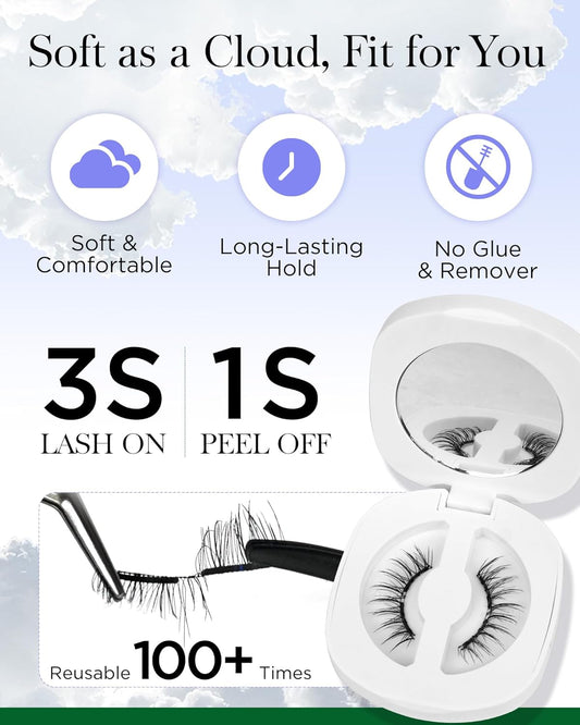 BEYELIAN Magnetic Eyelashes with Applicator Kit, Reusable Natural Look 3D Lashes, Easy Apply Soft Magnetic Lashes for Eye Makeup (Lightweight & Comfortable)