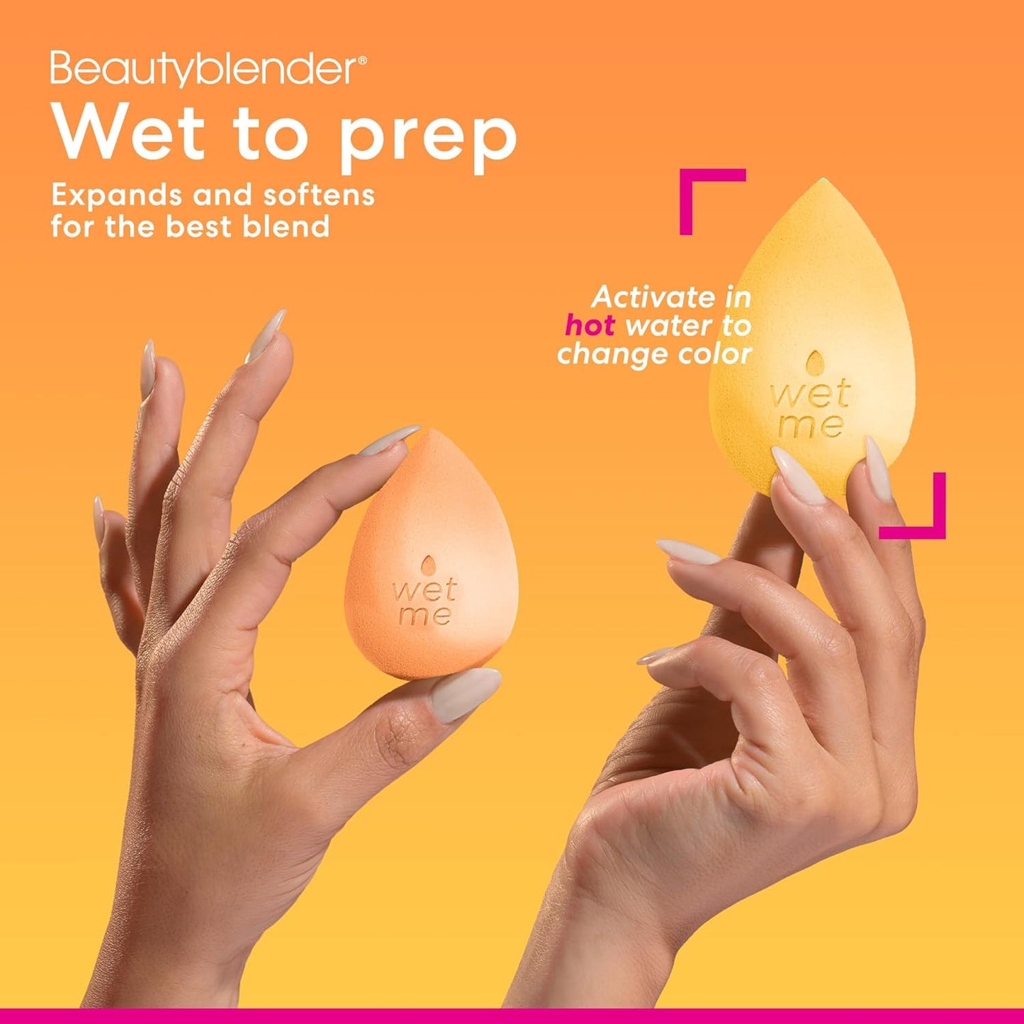 Beautyblender® | Beam Color Changing Beauty Blender Makeup Sponge, Super-Soft Foam Easily Blends Foundations & Creams, Made in USA, Reusable, Washable, Streak Free Application, Heat Activated