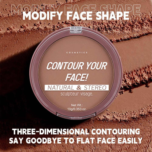 Natural Matte Neutral Brown Cream Contour Palette – Lightweight, Blendable Monochrome Powder, Base for All Skin Tones, Face Makeup for Women & Men, Vegan,Cruelty-Free, Paleta de Contorno en Crema Mate