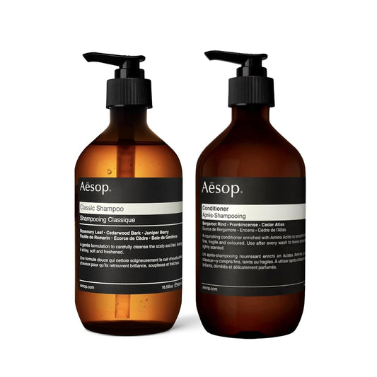 Aesop Classic Shampoo & Conditioner Set | Adds Shine, Hydration, Softness to Hair | 500 mL / 16.9 oz