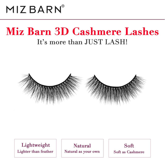 Miz Barn Lashes 5 Pairs Cat Eyes Wispy Lightweight Natural 3D Cashmere Soft Long Extension Eyelashes Pack Handmade Luxurious Volume Fluffy False Eyelashes (CF102)