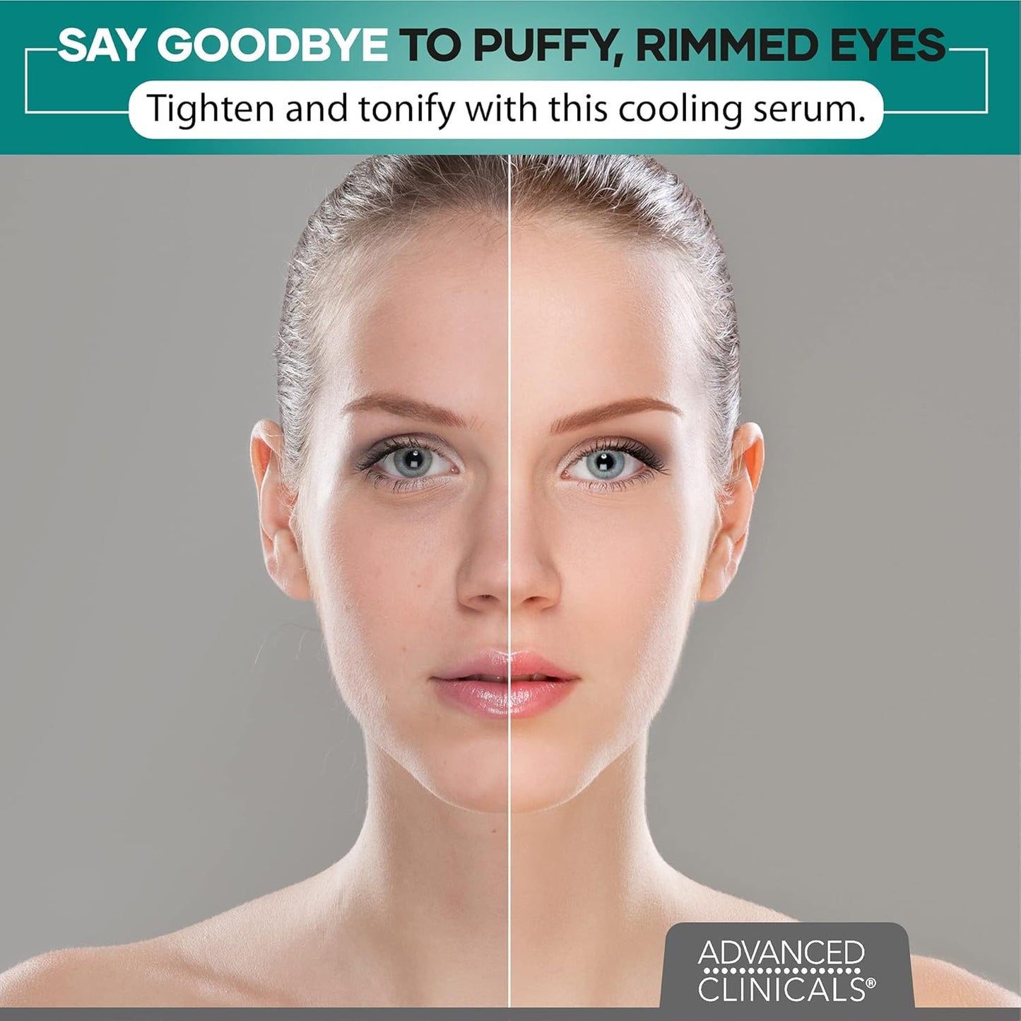 Advanced Clinicals Puffy Eyes Treatment Eye Serum Anti Aging, Brightening, & Firming Under Eye Serum With Vitamin E, Collagen, Gotu Kola, Caffeine, & Green Tea Helps Hydrate & Calm Puffiness, 2-Pack