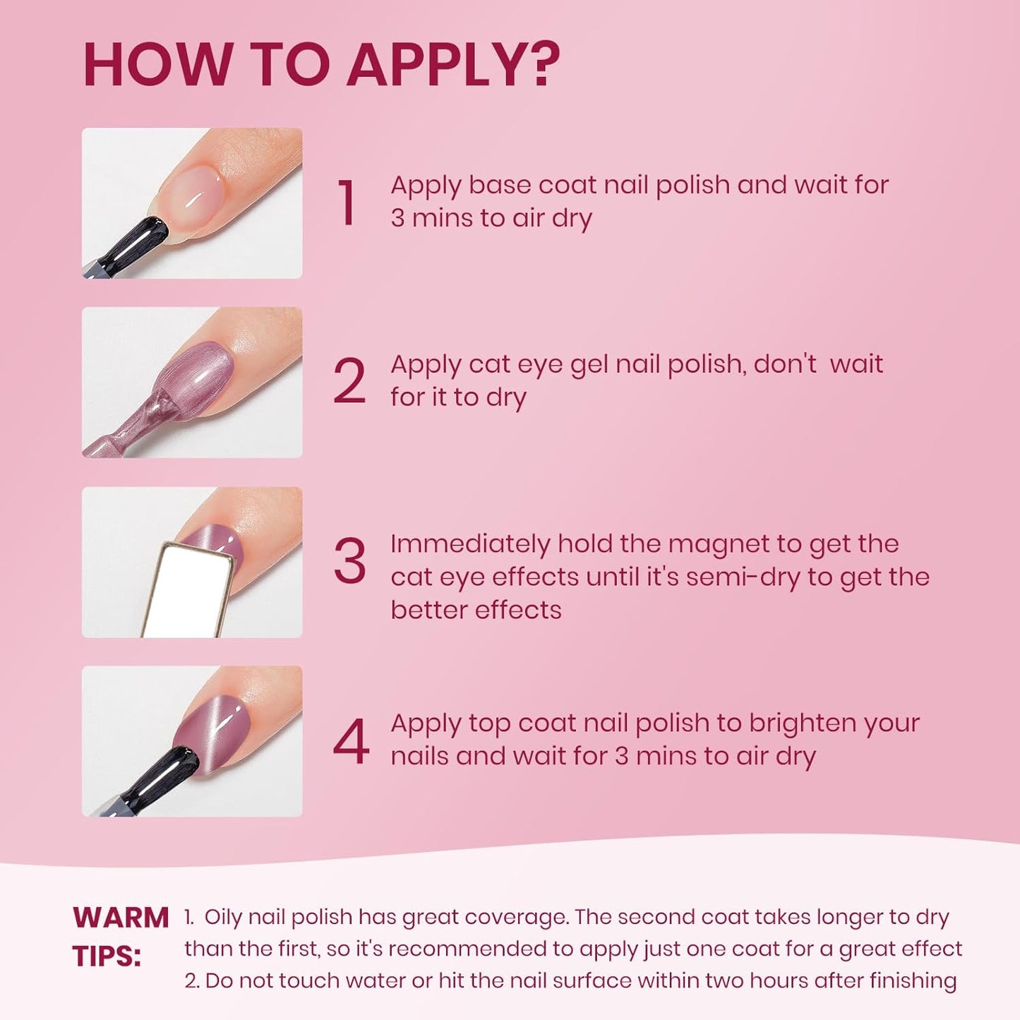 Quick Dry Cat Eye Nail Polish Non Gel Fast Air Dry Glitter Magntic Nail Polish Cats Eye Toe Fingernail Air Drying Fast Lacquer Manicure Gift For Women Girls 16ml, 0.54fl oz