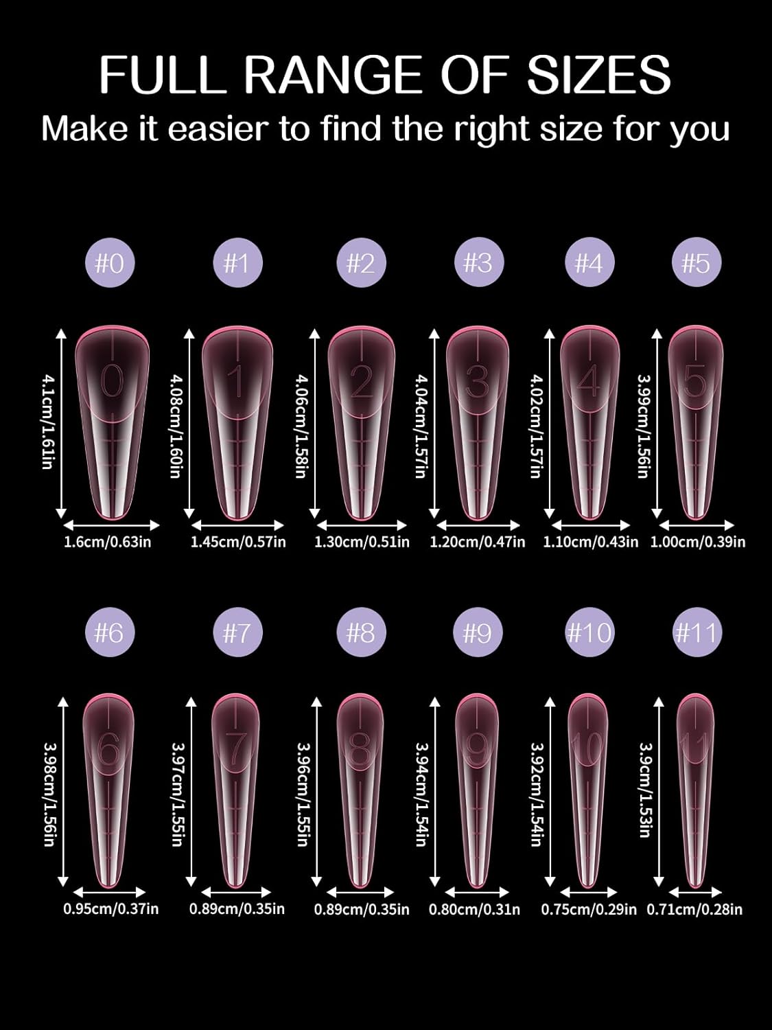 TOROKOM Poly Nail Gel Dual Nail Forms, 120 PCS Poly Nail Gel Stelitto Structure Nail Molds for Builder Gel Poly Extension Gel Nail Art Design Salon&DIY