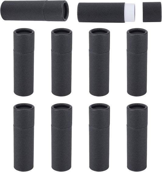 NICENEEDED 10 Pcs Paperboard Lip Balm Tubes, Paper Lipstick Tube, Cardboard Empty Lip Gloss Container Solid Perfume Tube Cosmetic Box for DIY Lip Gloss Balm Chapstick