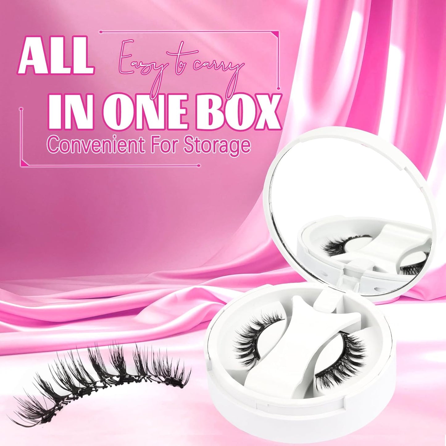 Veleasha Magnetic Eyelashes Manga Lashes Soft Lash Magnetic Lashes with Applicator Natural Look Reusable No Glue Easy to Apply & Remove Spiky False Eyelashes Eyelash Wispy (Diva)
