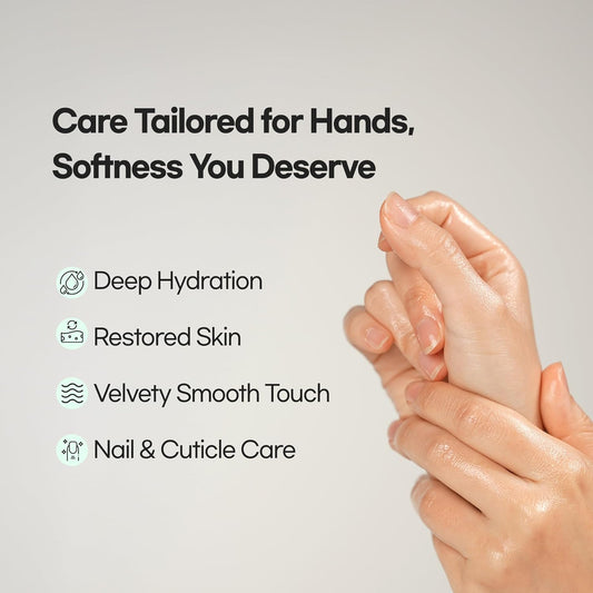 Epielle Nourishing Hand Masks 6 Pairs, Deep Moisturizing Gloves for Dry, Cracked Hands, Repair and Nourish with Hemp & Rosemary Extract, Korean Skin Care, Spa Set, Self Care Gifts for Women