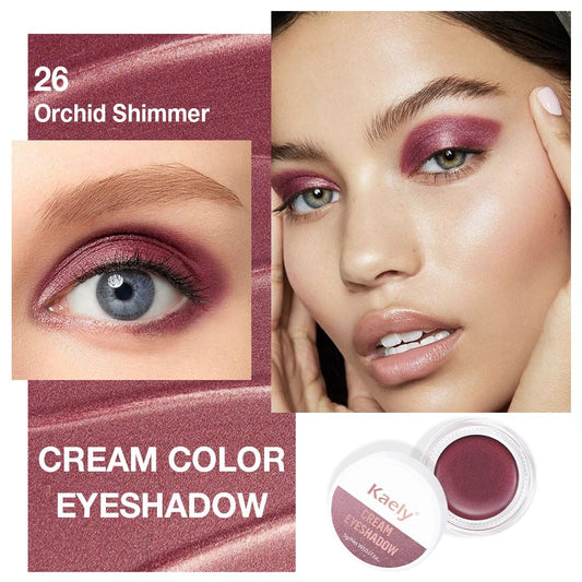 Cream Glitter Orchid Shimmer Metallic Eyeshadow Palette Makeup, Natural Single Mini Instant Holographic Eyeshadow For Women, Sombras Crema Para Ojos, Talc, Paraben & Cruelty Free, 26