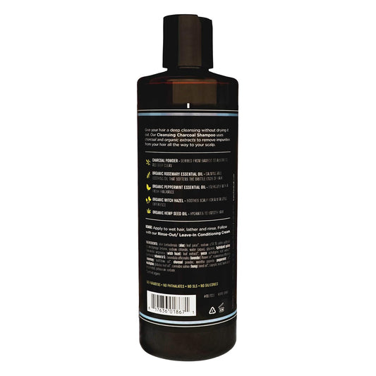 Barrel and Oak - Cleansing Charcoal Shampoo, Clarifying Shampoo, Hair Care for Men, Deep Cleans & Purifies, Hydrates & Soothes Dry Scalp, Essential Oil-Based Scent, Vegan (Mint & Eucalyptus, 16 oz)