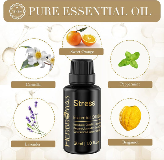 Pre-Diluted Aromatherapy Essential Oils Blend, Natural Plant Essential Oils Refill for Roll-on (Sleep, 1)