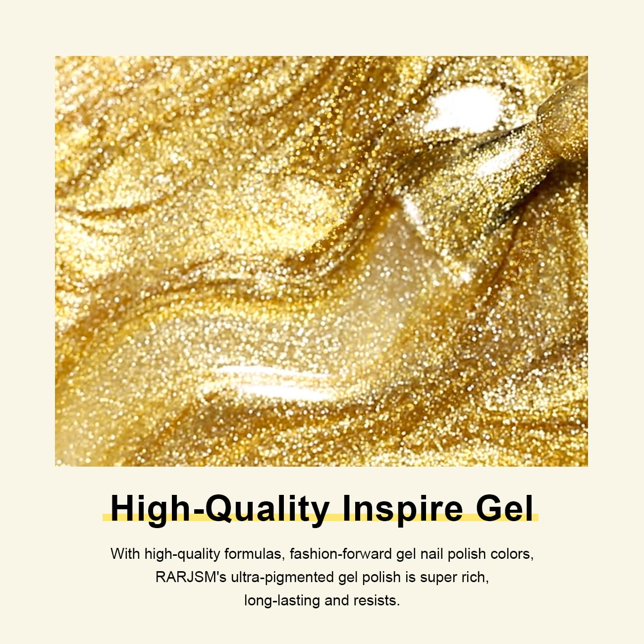 RARJSM Cat Eye Gel Nail Polish with Magnet Stick Diamond Brown Gold Velvet Cateye Glitter Gel Polish 15ml Single Bottle Sparkle Shimmer UV LED Curing Requires Soak Off Home Salon Christmas Manicure