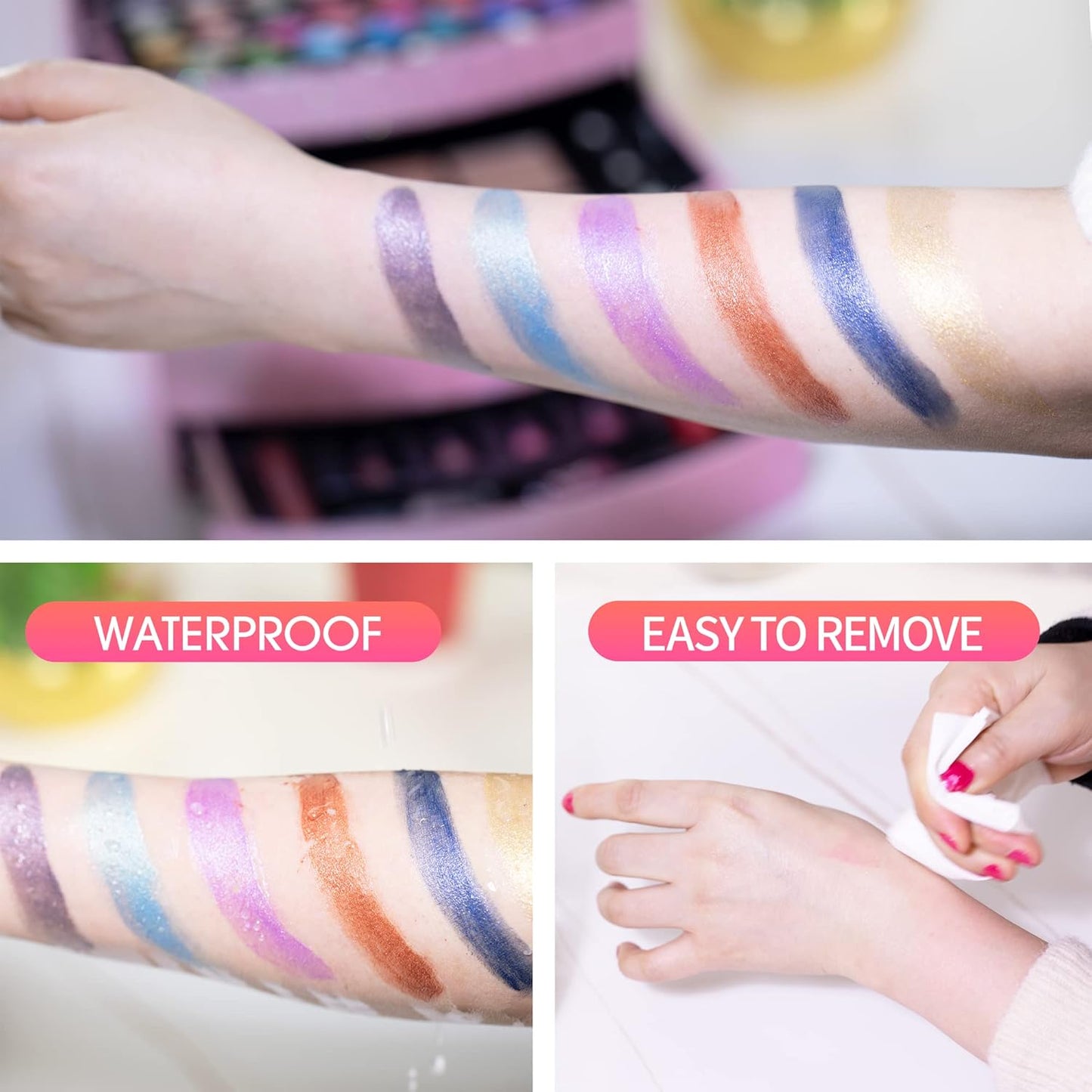 Hot Sugar Girls Makeup Kit for Birthday Gift, All in One Beginner Makeup Kit for Women Full Kit, Christmas Makeup Set for Teens 10 12 13 16 Includes Real Cosmetics and Makeup Tools (BLUE)