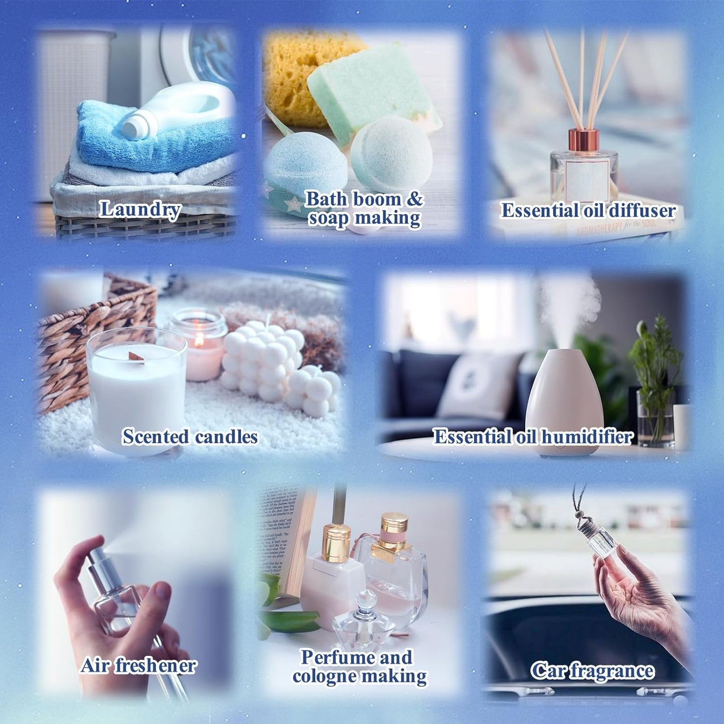 Relax Diffuser Oil, Eessential Diffuser Oil for Home, Humidifiers, Candle Making, Aromatherapy - Stress Relief, Calm Down, Tranquil, Meditate, Unwind, Purify, 6x10ml